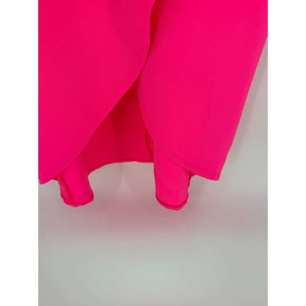 Julia Jordan Halter Midi Dress 14 Neon Pink Tulip Hem Barbiecore Wedding Guest - Picture 7 of 12